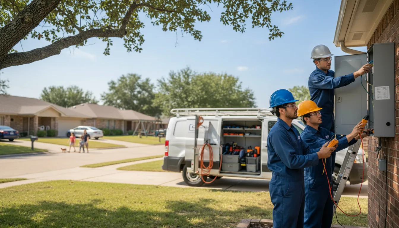 Certified electrician providing emergency electrical services in Bayside, TX
